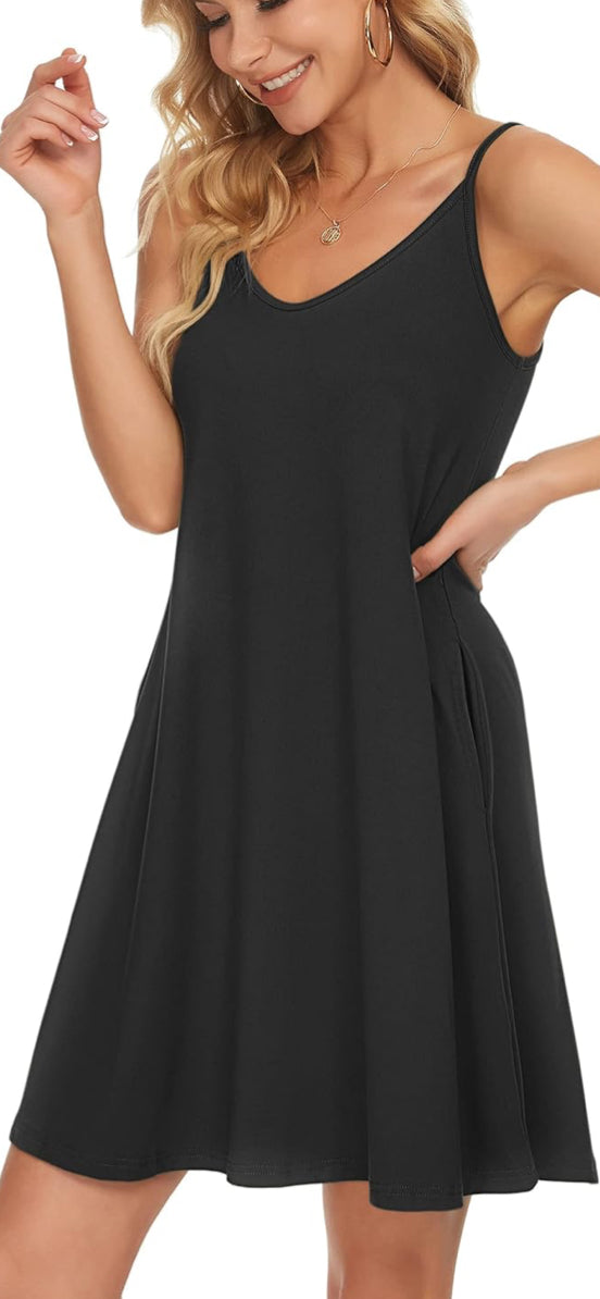 Reverse Earthy Sundress with Pockets Size Medium