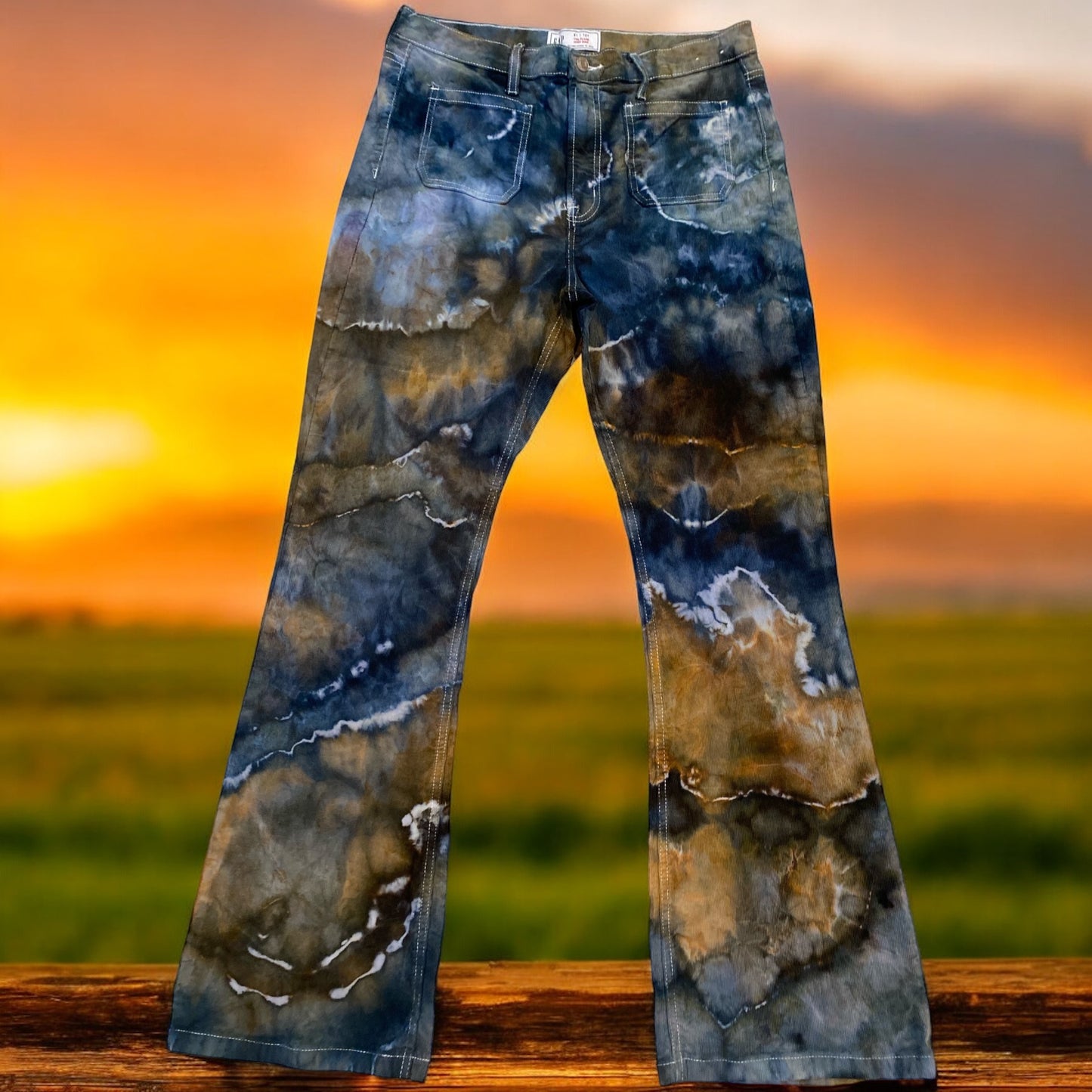 Geode Design Women's GAP Corduroy 70's Flare High Rise Pants