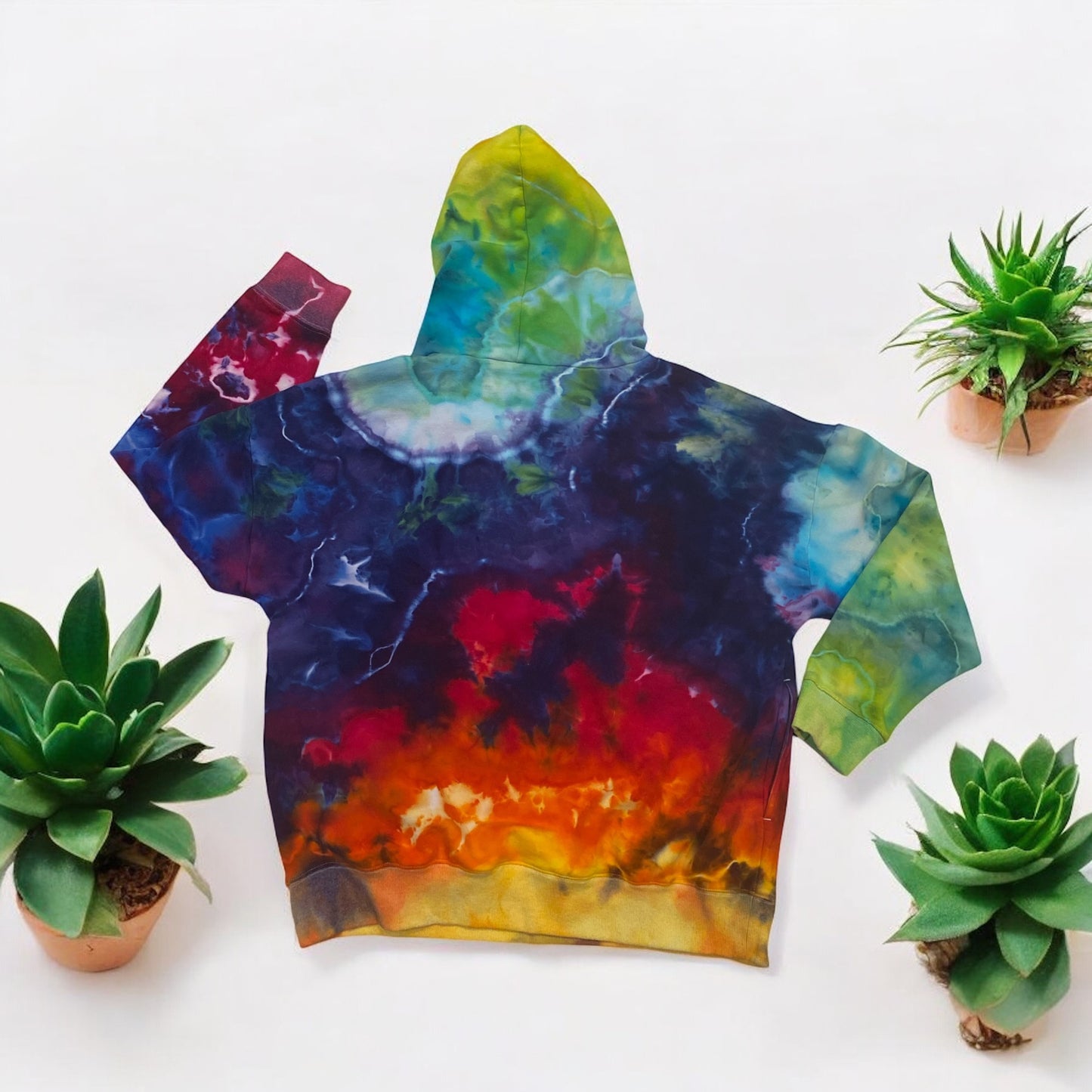 Rainbow Style Geode Design, Women's XL Buffalo Hoodie