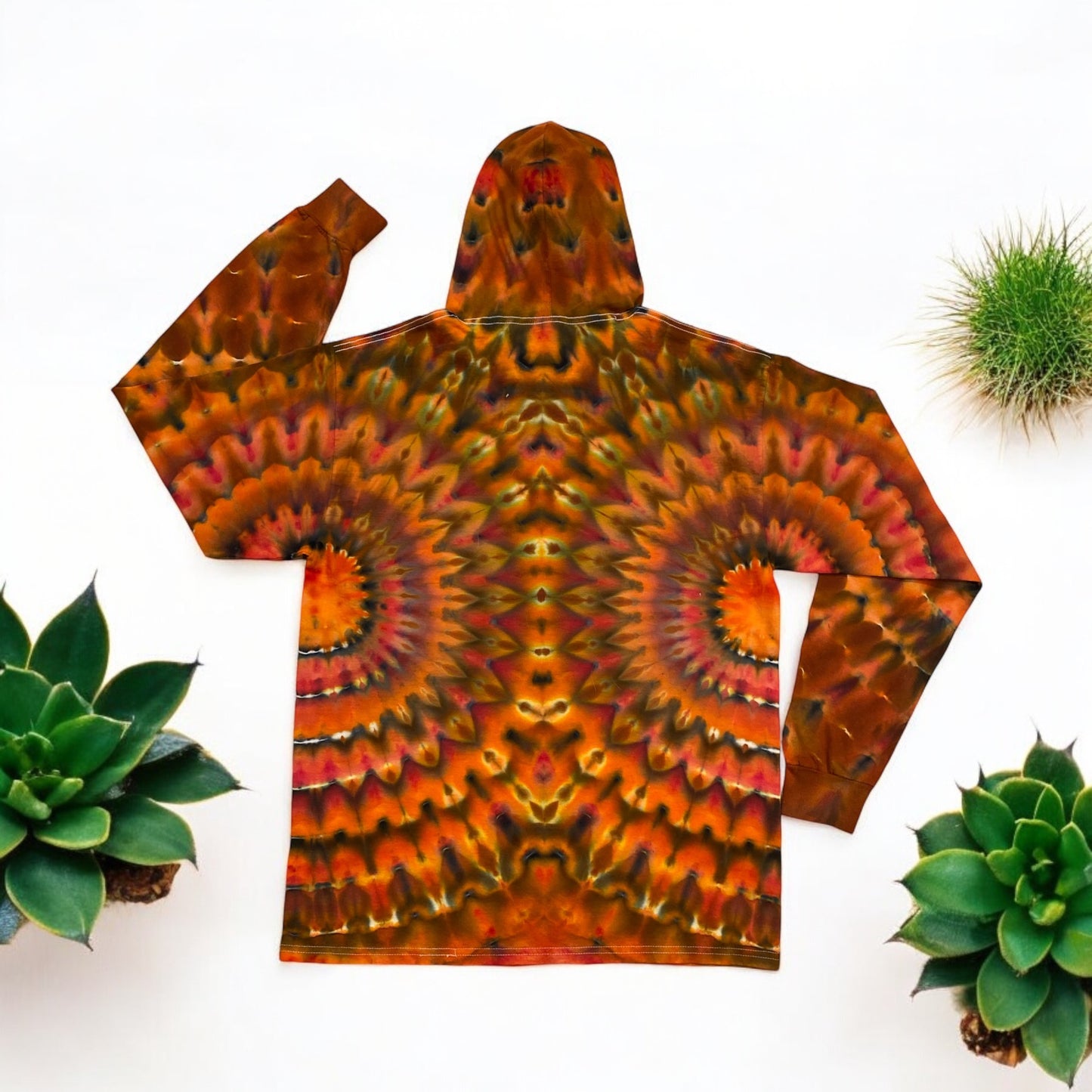 Bright Double Fan Fold Design Unisex Large T Shirt Jersey Hoodie