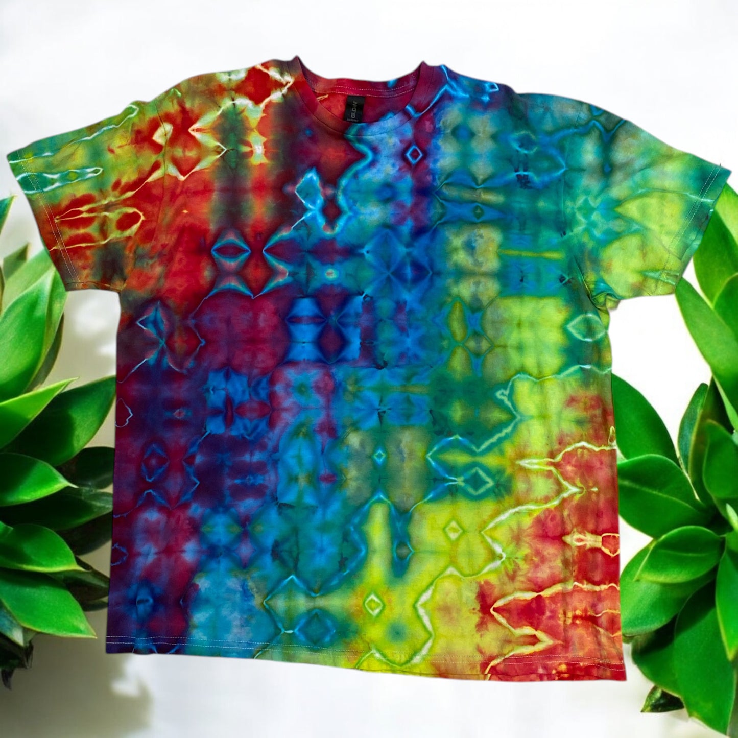 Rainbow Glitch Design Unisex XL T-Shirt