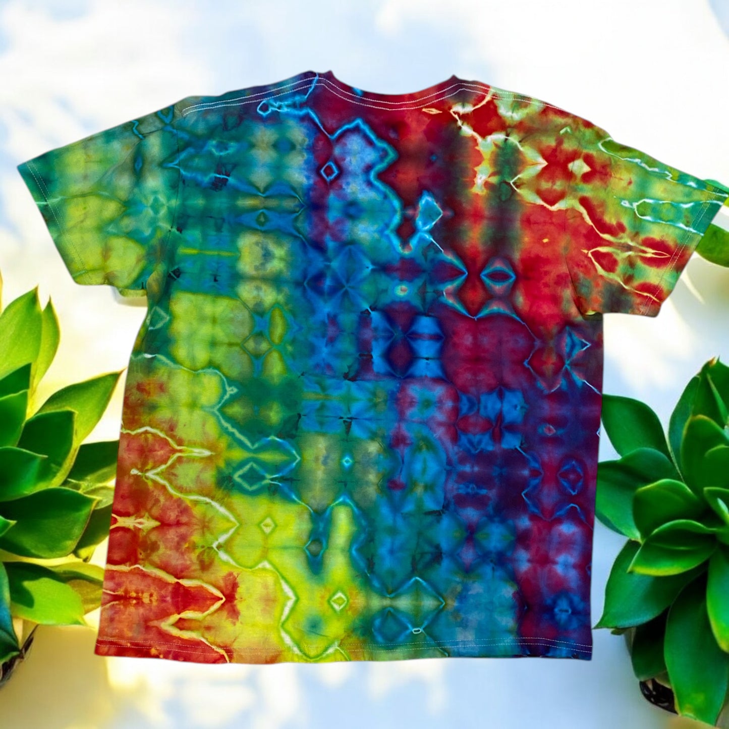 Rainbow Glitch Design Unisex XL T-Shirt