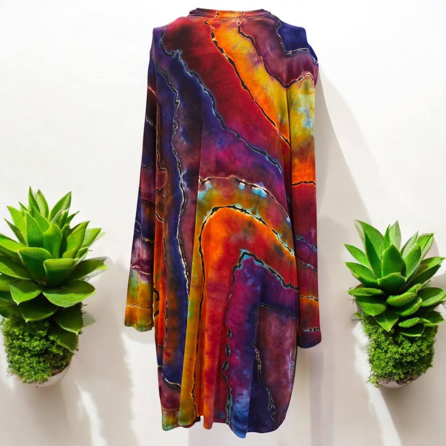 Reverse Geode Rainbow Women's Medium Long Sleeve Cardigan