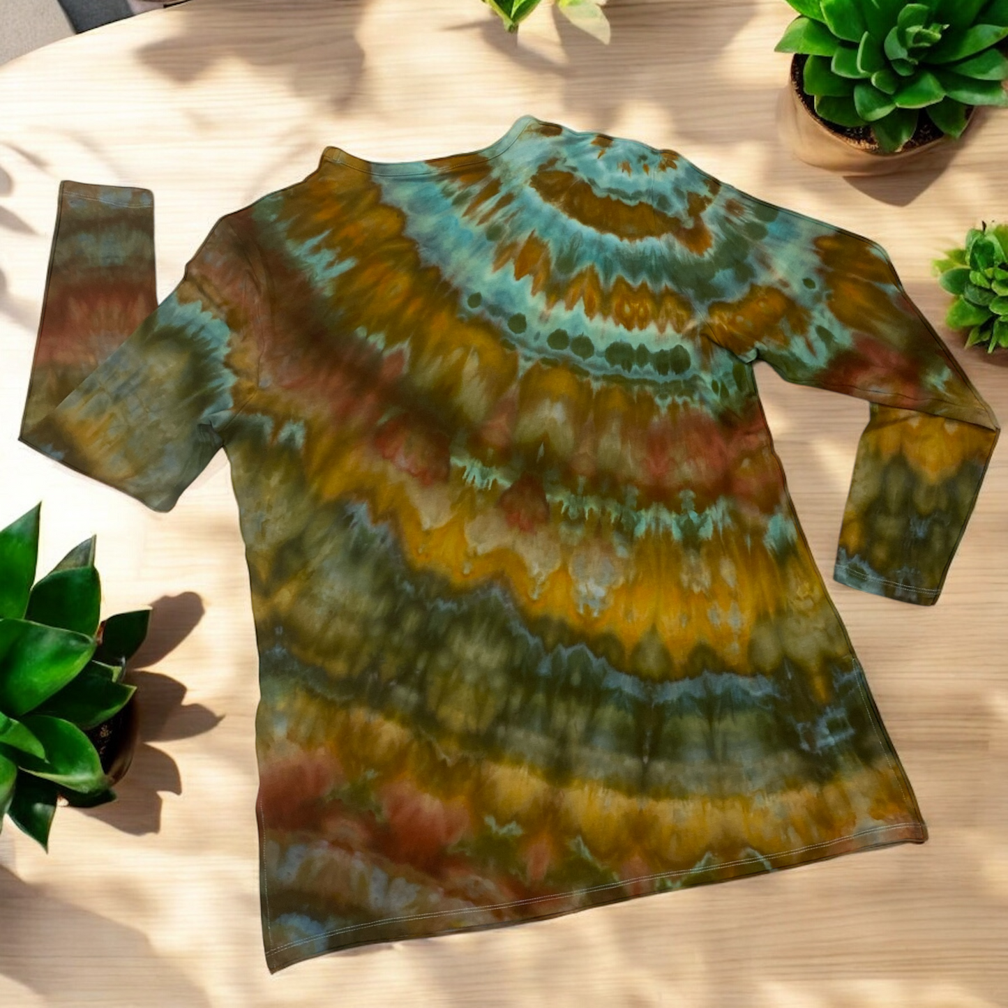 Women'sFeather Design Long Sleeve Tunic