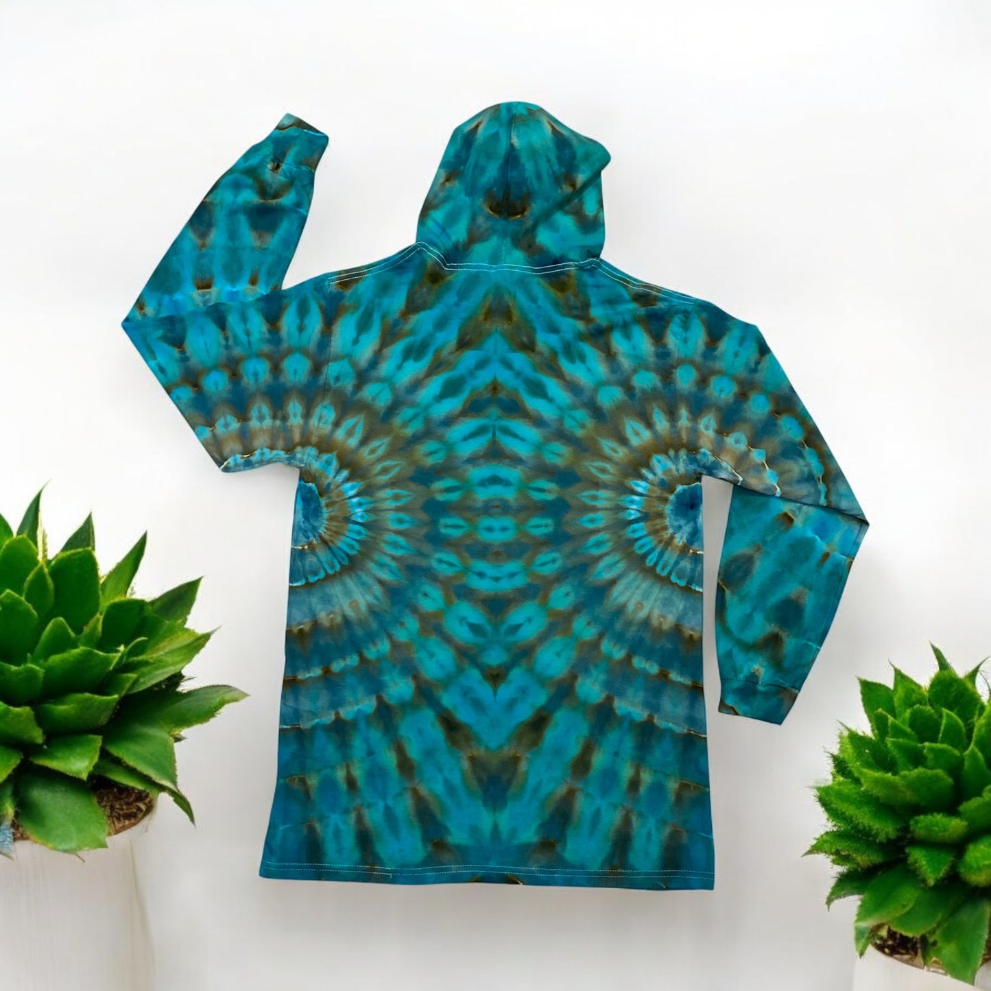 Double Fan Fold Design Unisex Medium Jersey Style Hoodie