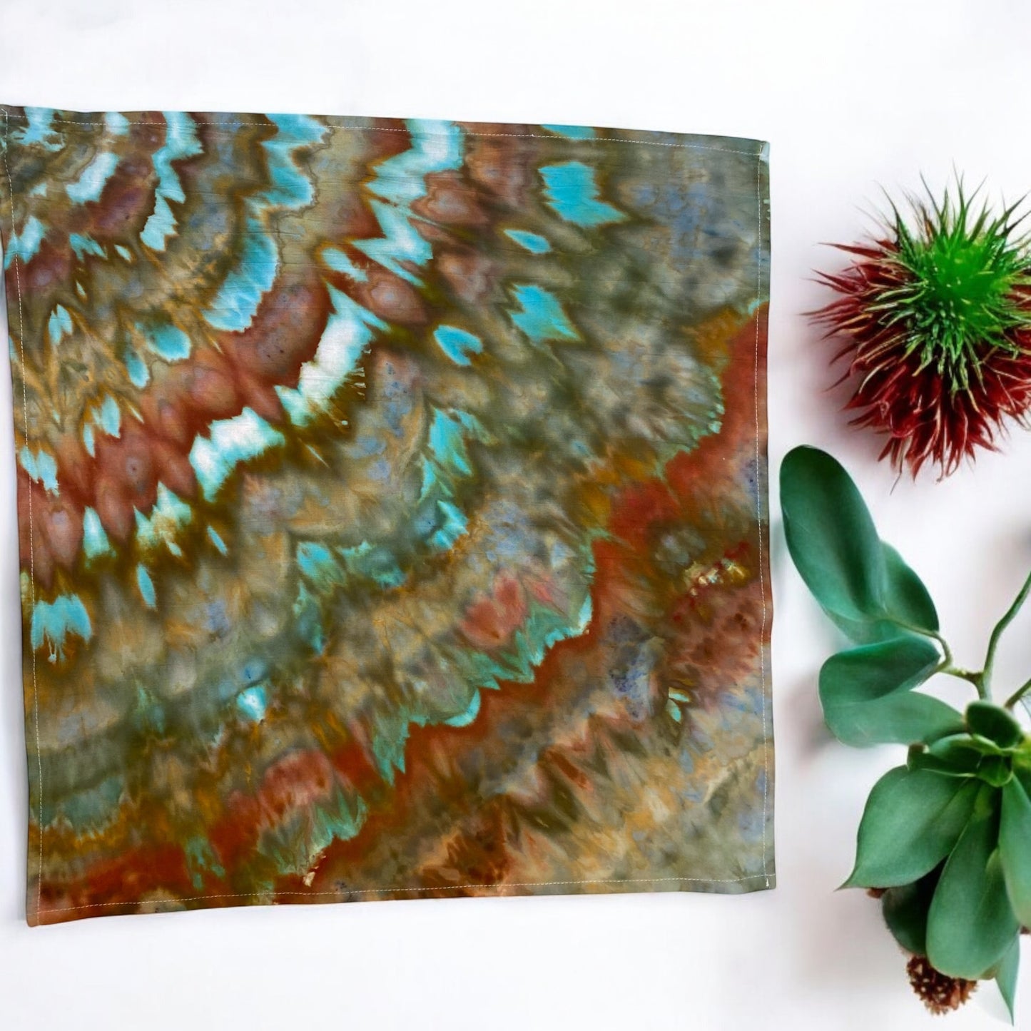 Feather Design Matching Flour Sack Tea Towels (2)