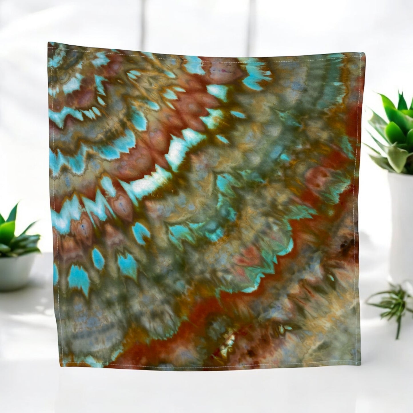 Feather Design Matching Flour Sack Tea Towels (2)