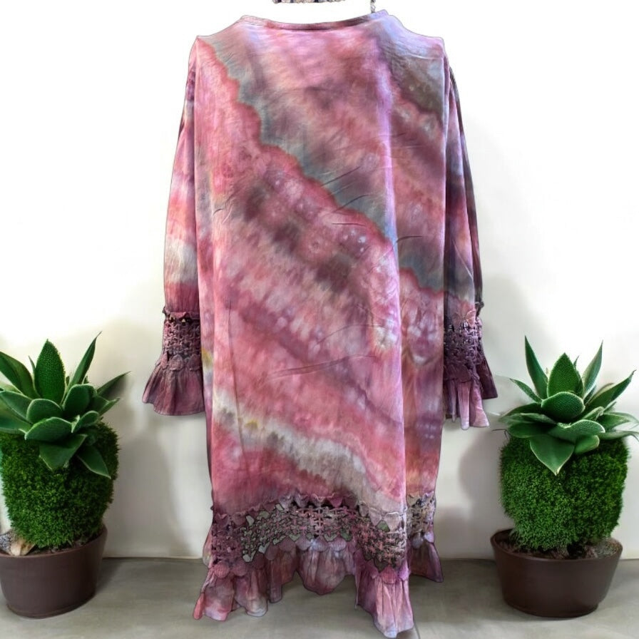 Feather Design Up Cycled Women's Medium Tunic