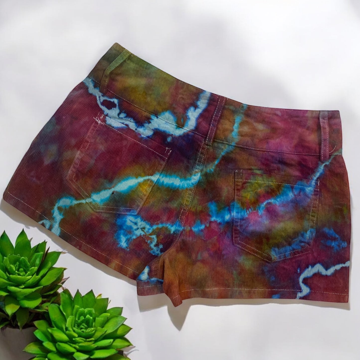 Geode Design Women's Small Corduroy Low Rise Shorts
