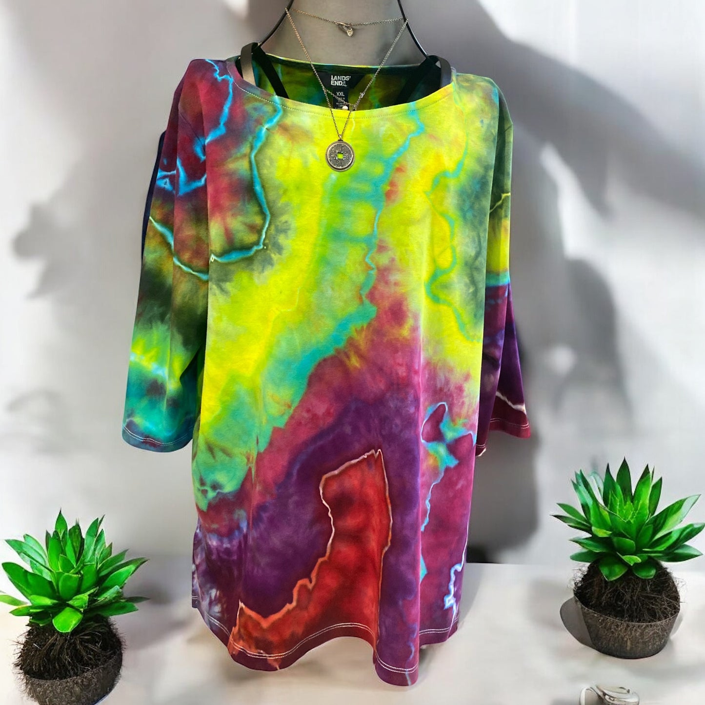 Bright Beautiful Geode Design Women's XXL Tunic by Lands End