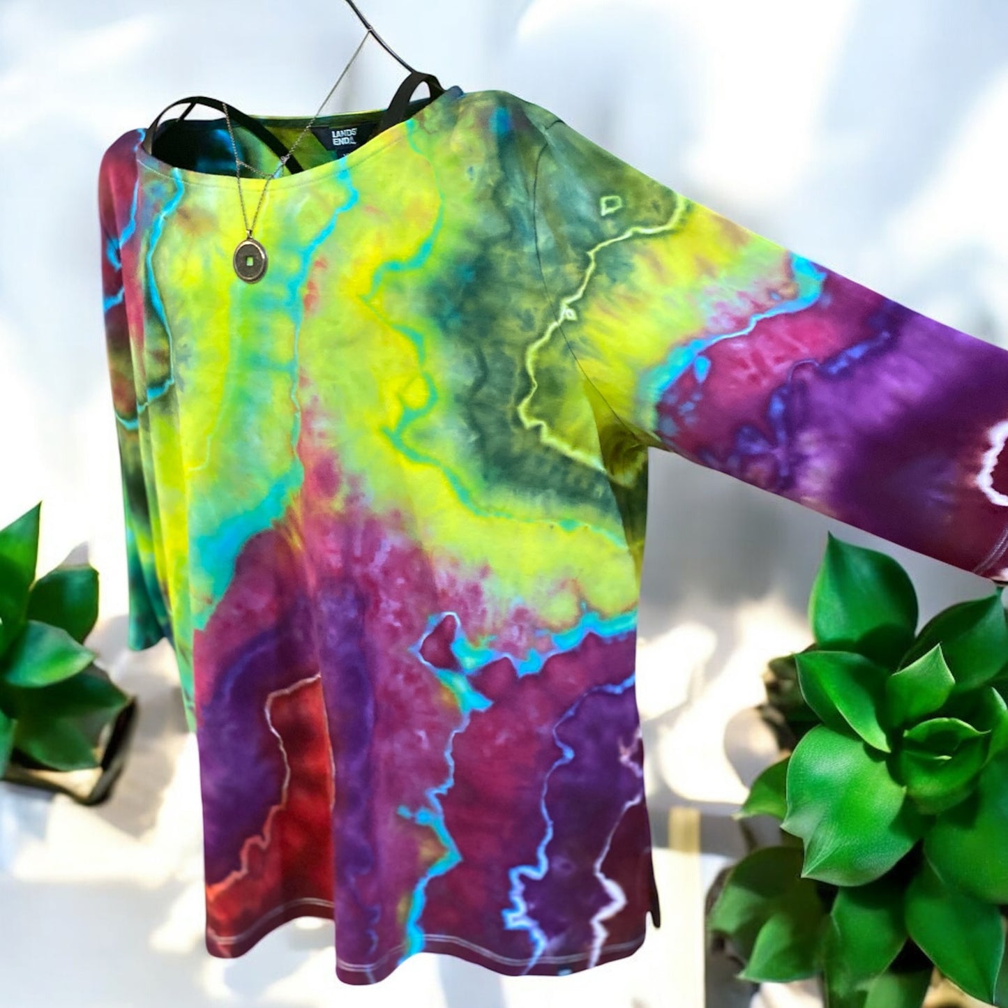 Bright Beautiful Geode Design Women's XXL Tunic by Lands End