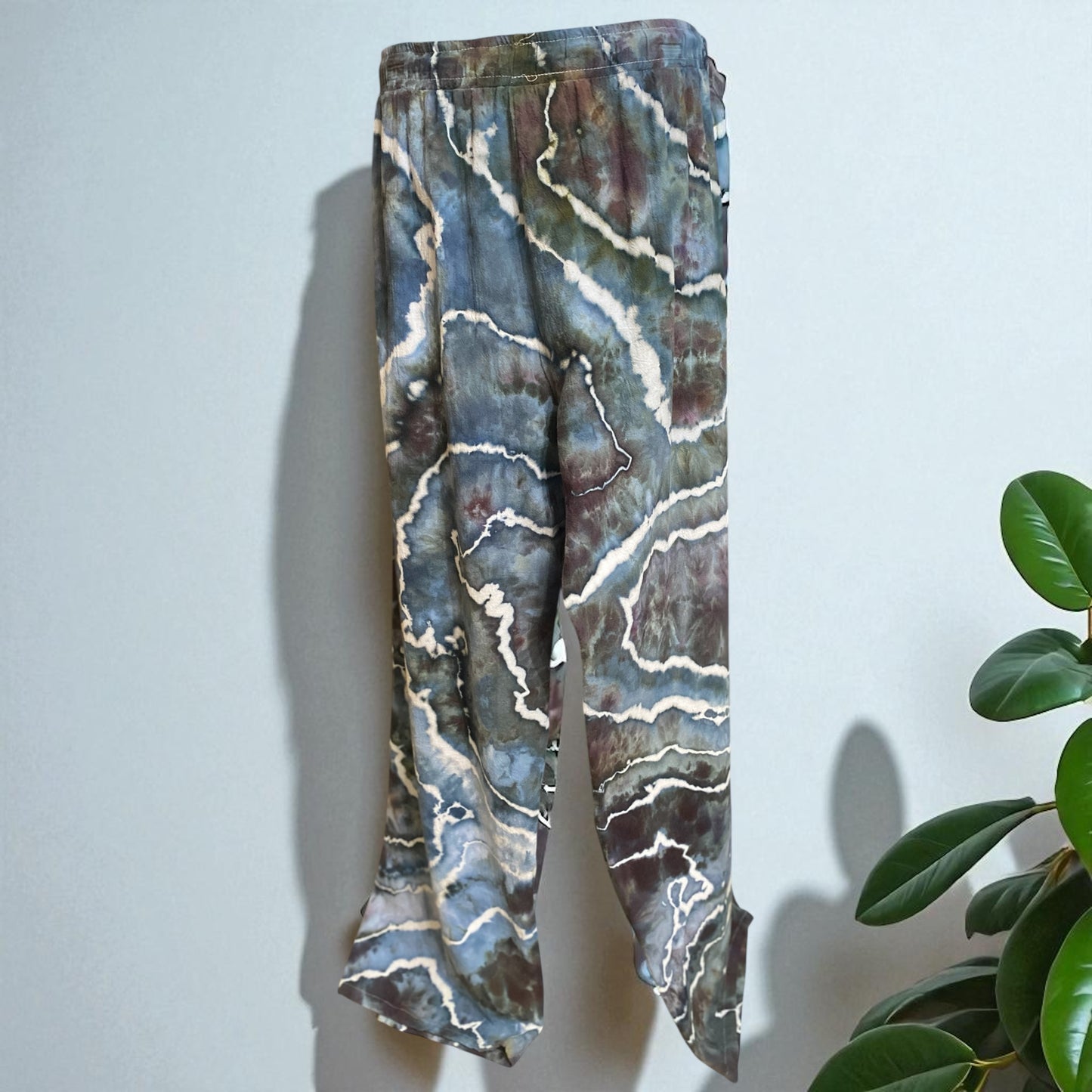 Geode Design Unisex Cotton Linen Pants with "Stealie" Emblem Size 3 XL