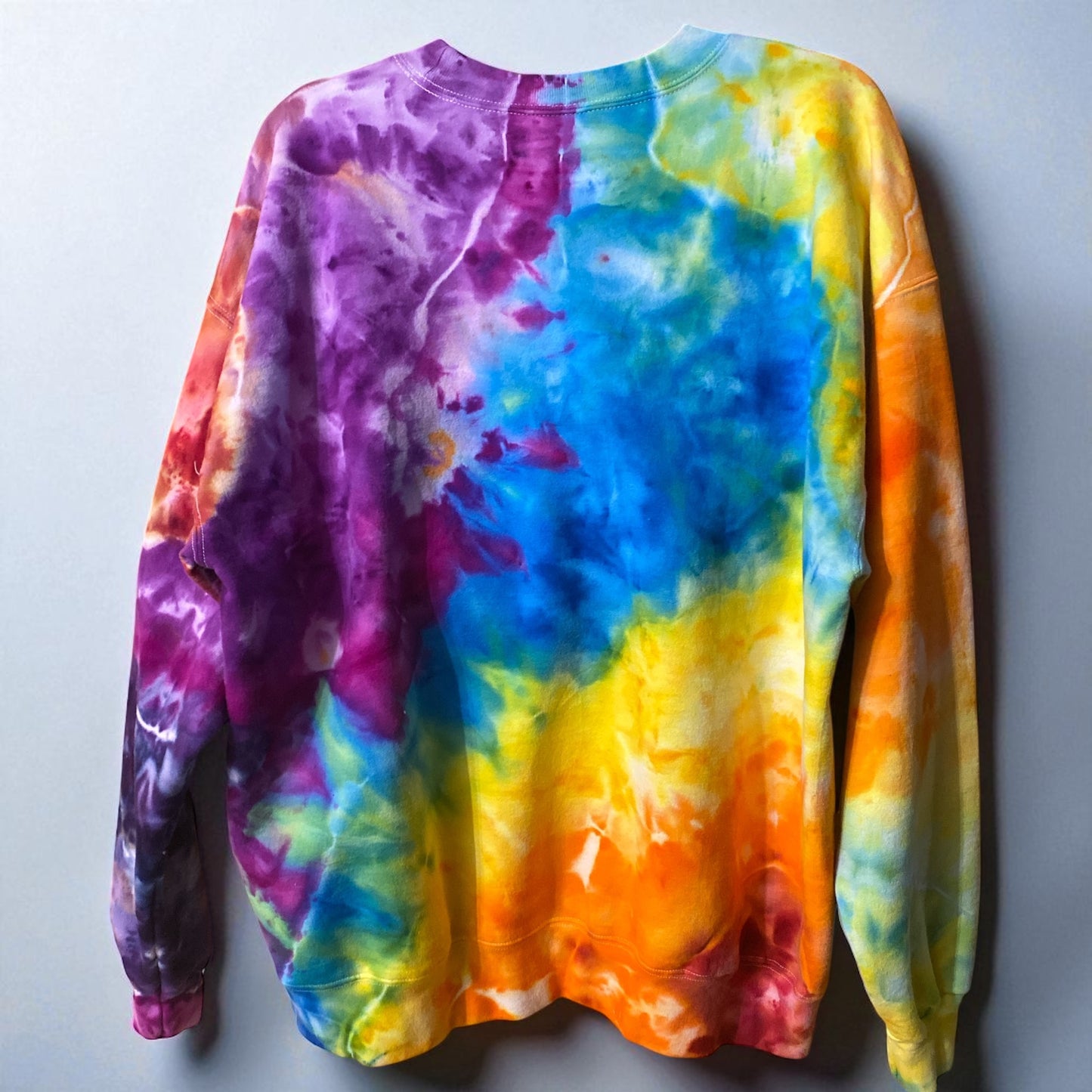 Rainbow Geode Design Hanes Ultimate Cotton Crewneck Unisex Size Large