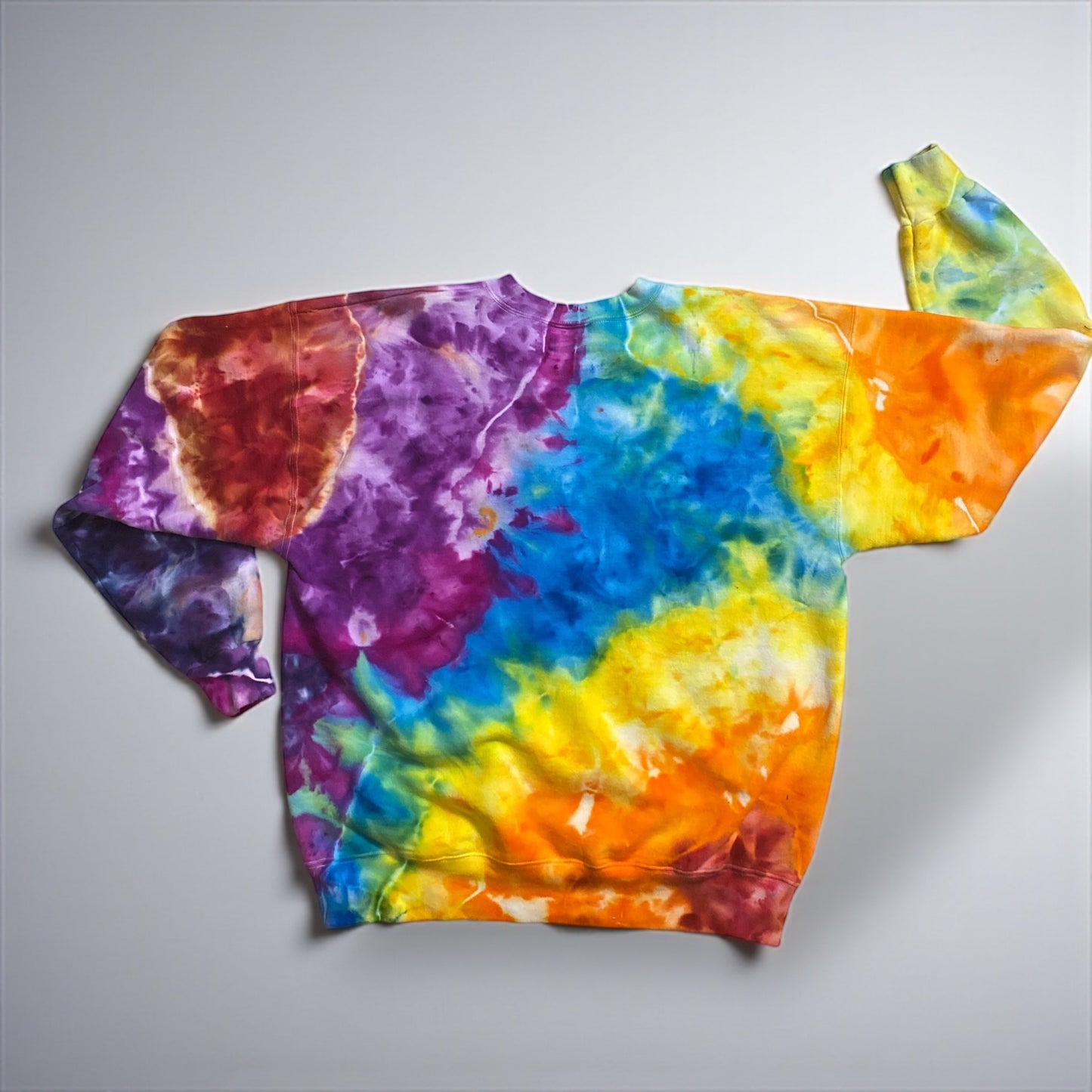 Rainbow Geode Design Hanes Ultimate Cotton Crewneck Unisex Size Large