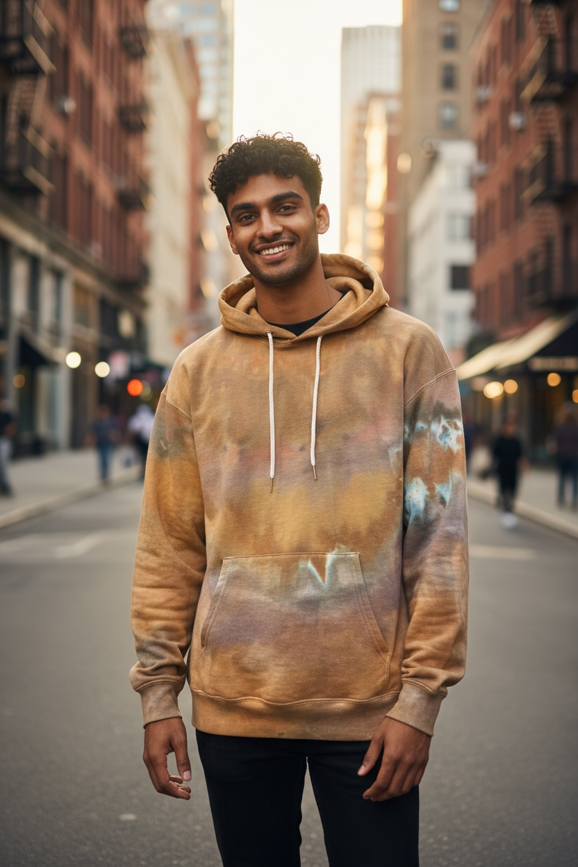 Earthy Geode Design Unisex Size Large Hoodie