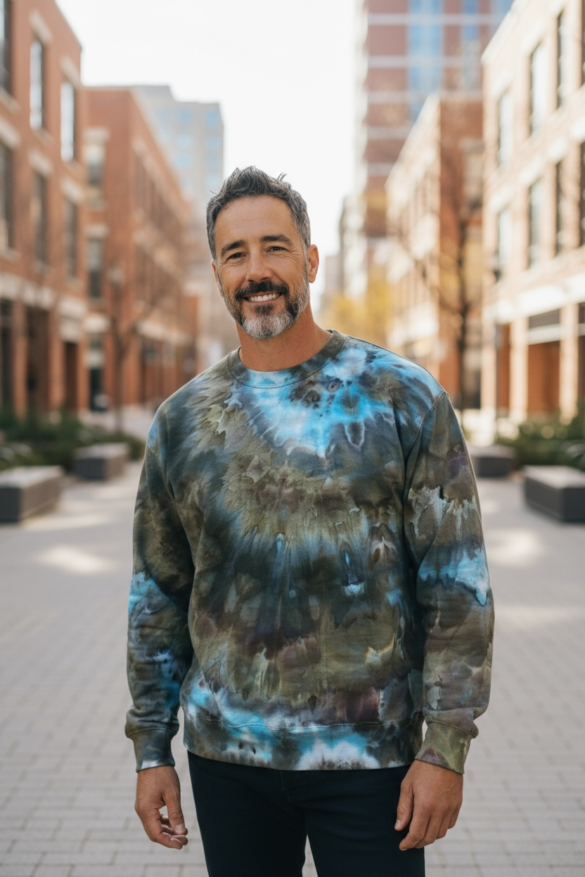 Beautiful Twist Design Unisex Crewneck Size Large