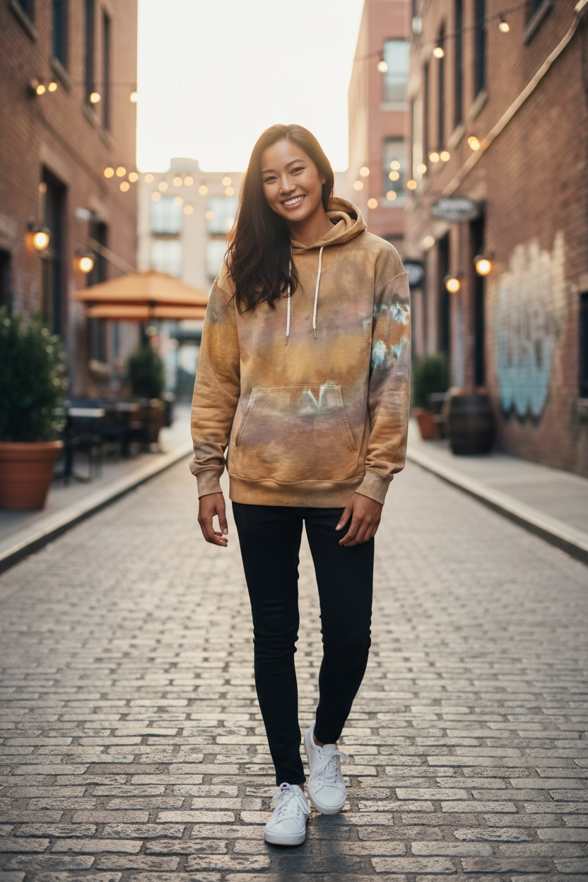 Earthy Geode Design Unisex Size Large Hoodie