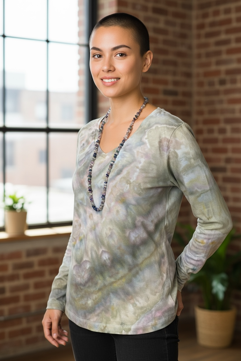 Soft Twist Design Banana Republic V Neck Long Sleeve Size Medium
