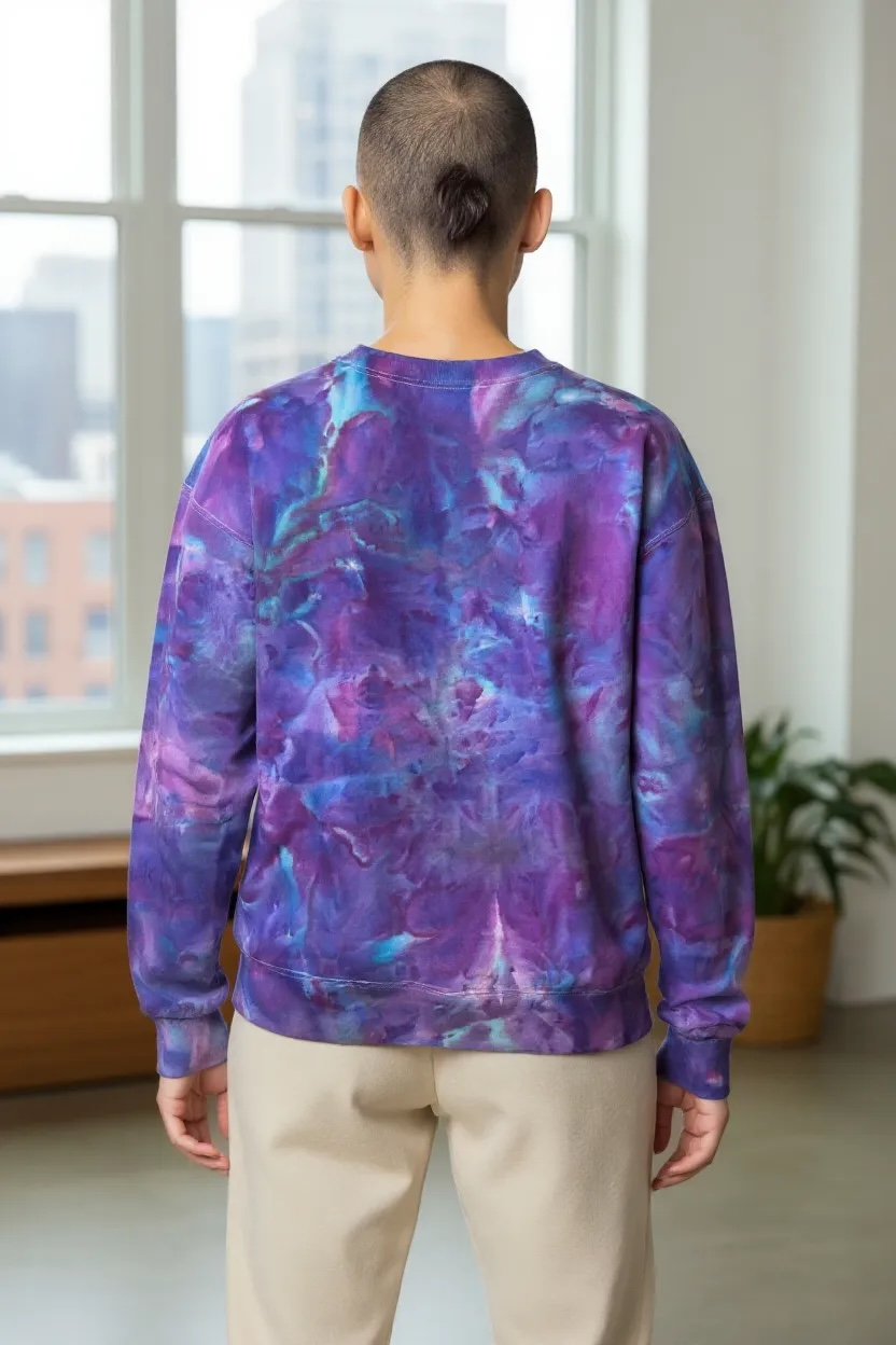 Unisex Crewneck Sweatshirt in a Tall Scrunch Design Size Small