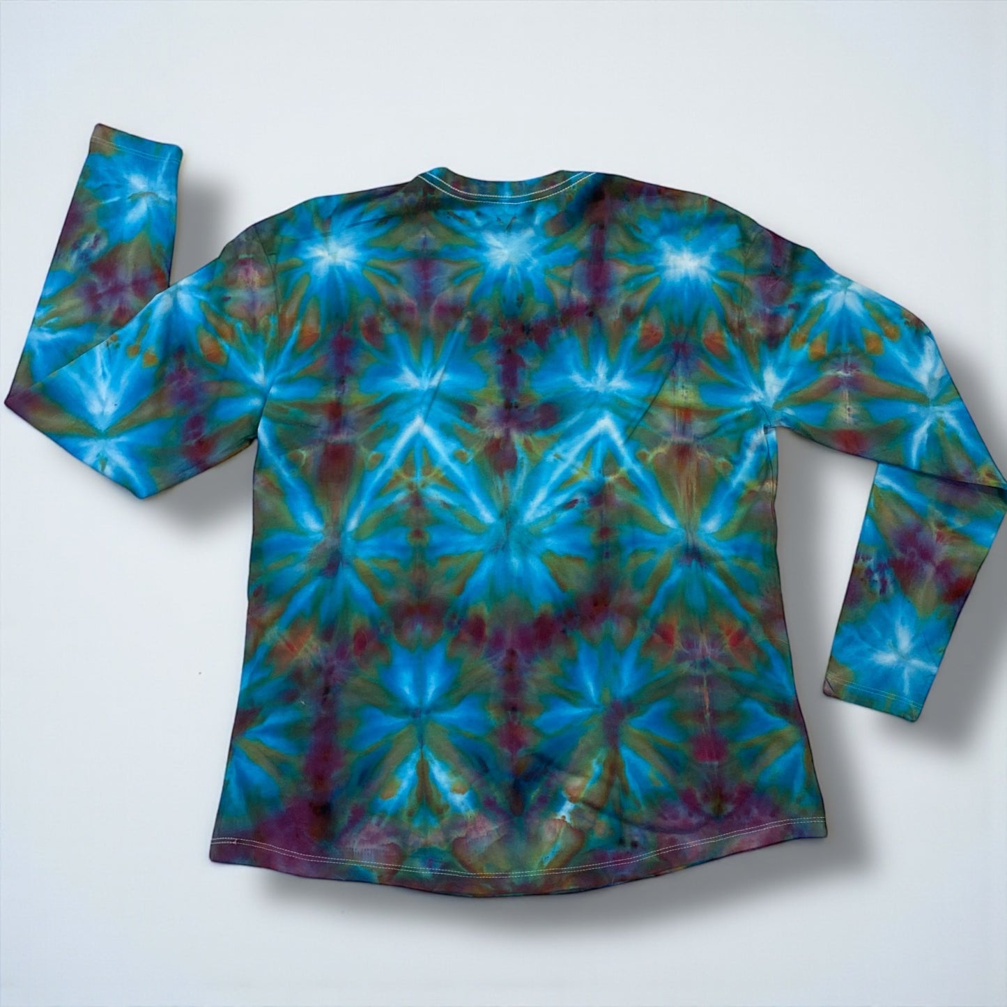 Shibori Design Unisex Long Sleeve 100% Cotton Size Large