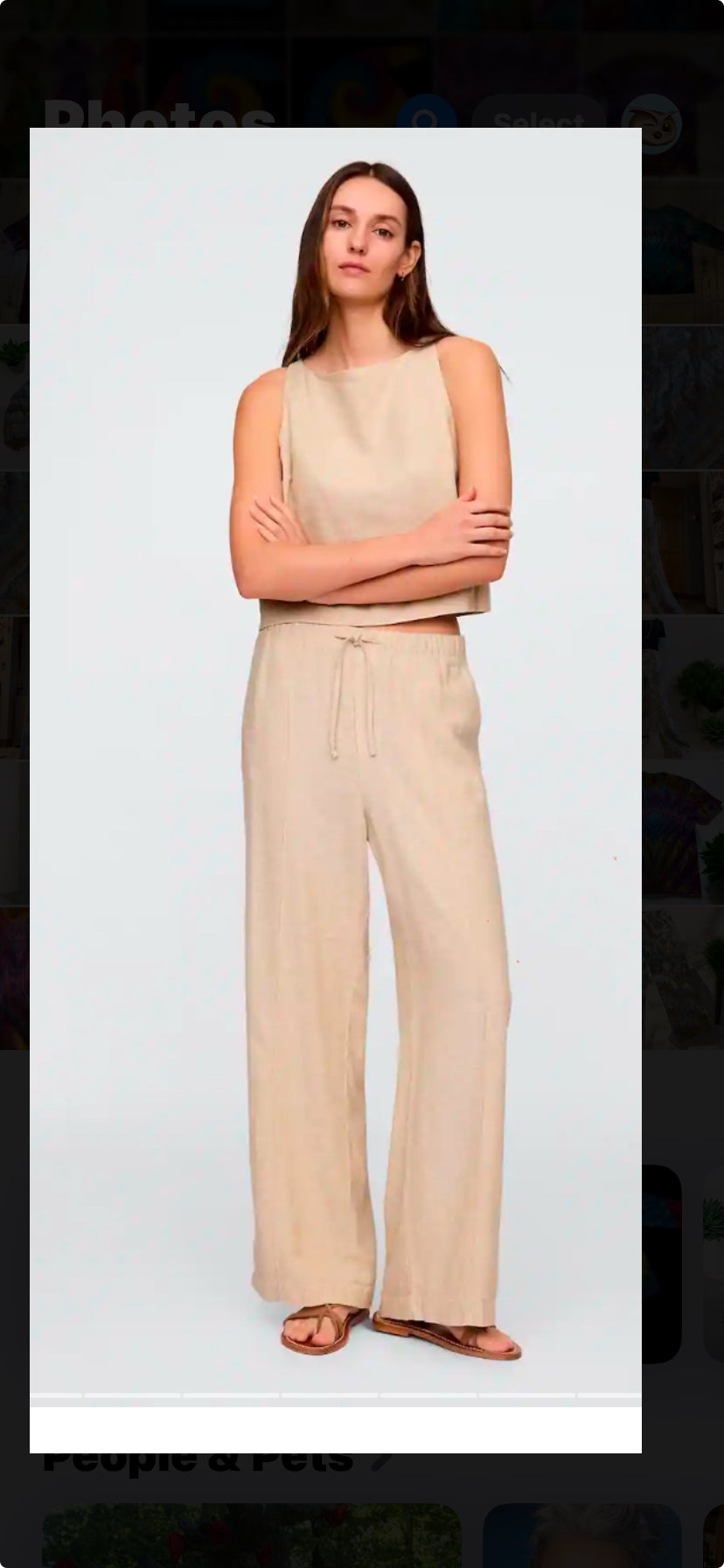 Earthy Feather Design Women's Medium Gap Linen Blend Pull On Pants