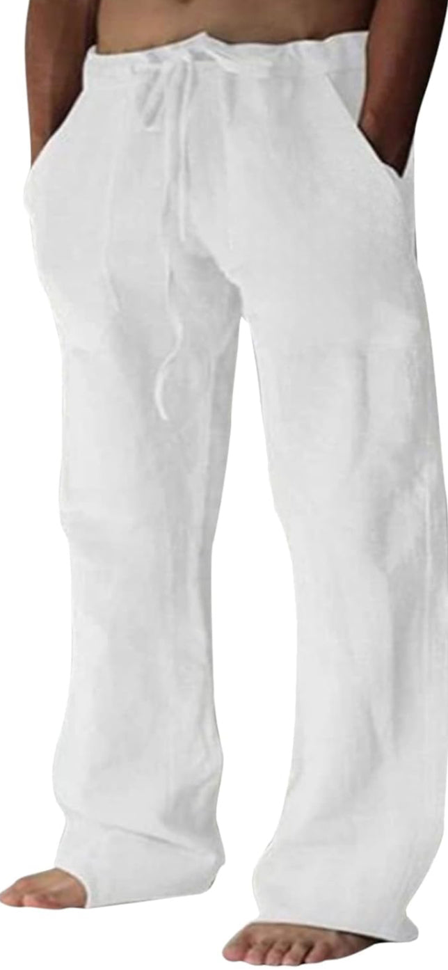 Geode Design Unisex Cotton Linen Pants with "Stealie" Emblem Size 3 XL