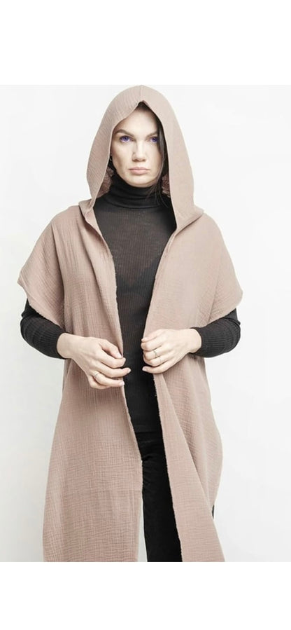 Geode Design on Shawl for Women Men Wasteland Punk Style Poncho w/ Hood