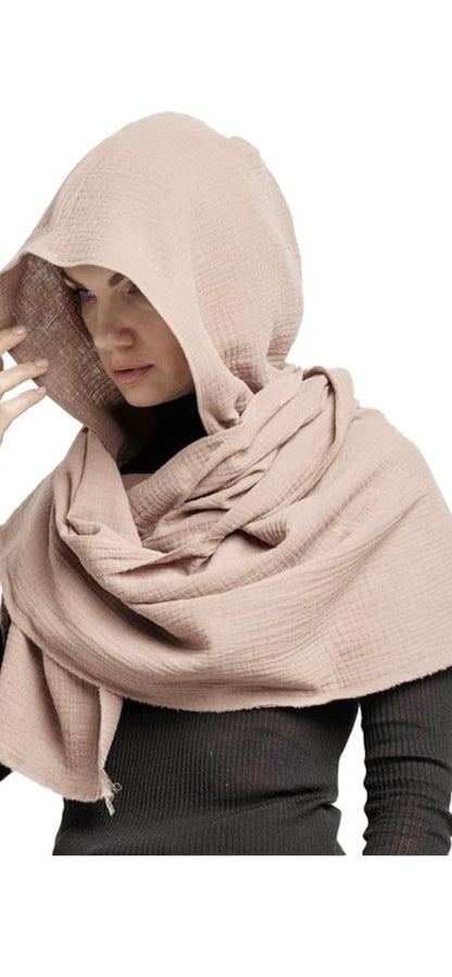 Geode Design on Shawl for Women Men Wasteland Punk Style Poncho w/ Hood