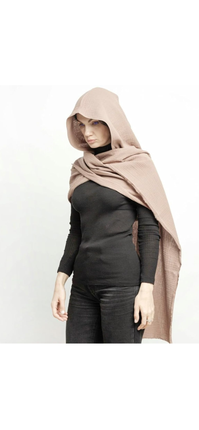 Reverse Geode Design on Shawl Wasteland Punk Style Poncho w/ Hood