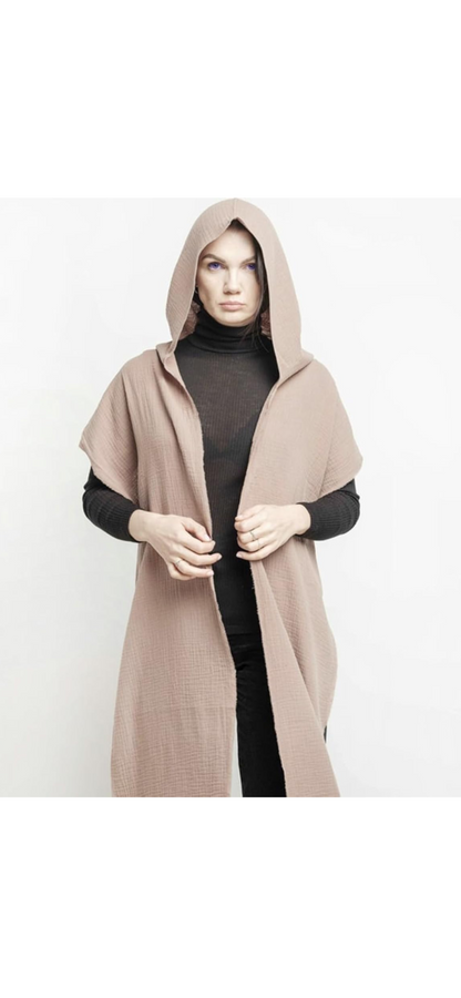 Reverse Geode Design on Shawl Wasteland Punk Style Poncho w/ Hood