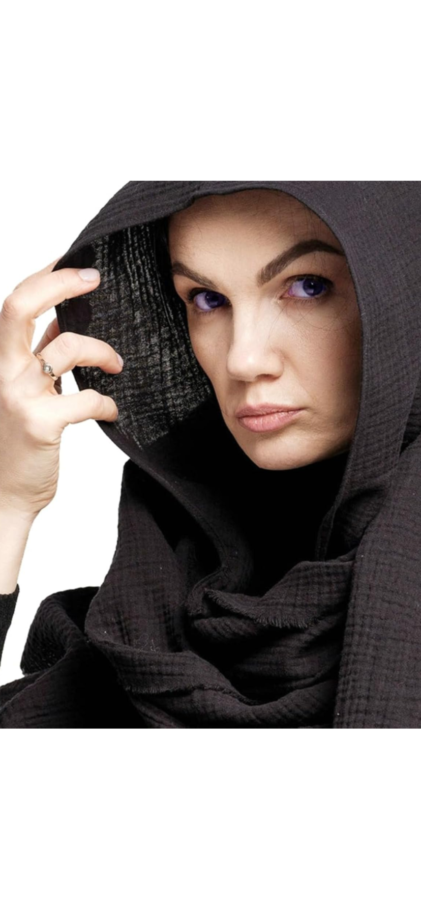 Reverse Geode Design on Shawl Wasteland Punk Style Poncho w/ Hood