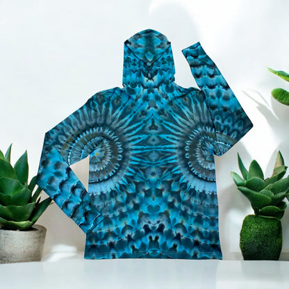 Double Fan Fold Design Large Unisex T Shirt Hoodie