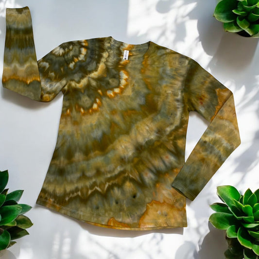 Feather Design Women's Small Long Sleeve Shirt