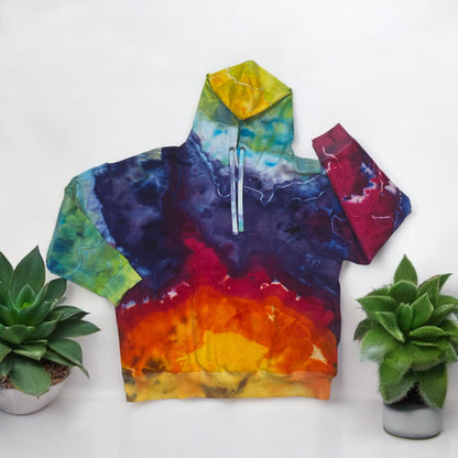 Rainbow Style Geode Design, Women's XL Buffalo Hoodie