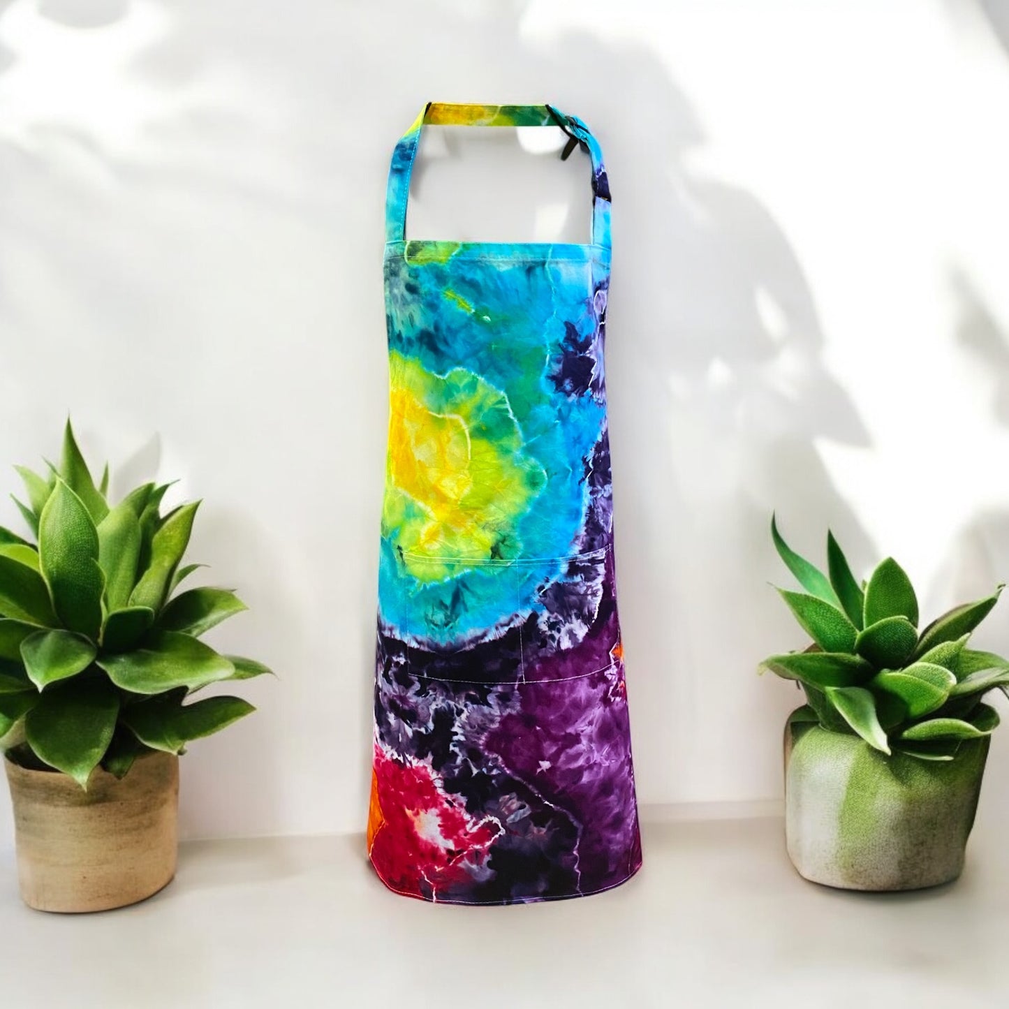 Ice Dyed Rainbow Colored Apron