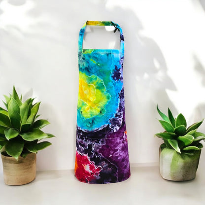 Ice Dyed Rainbow Colored Apron