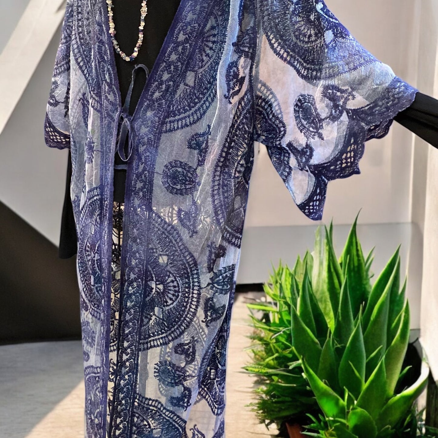 Lace Crochet Kimono Women's Cover Up Cardigan Kaftan