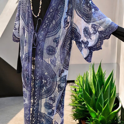 Lace Crochet Kimono Women's Cover Up Cardigan Kaftan