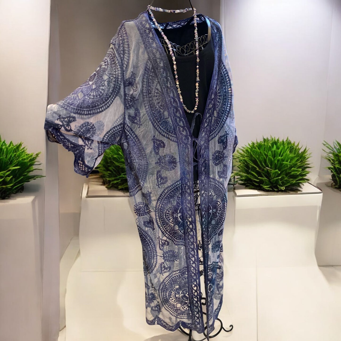 Lace Crochet Kimono Women's Cover Up Cardigan Kaftan