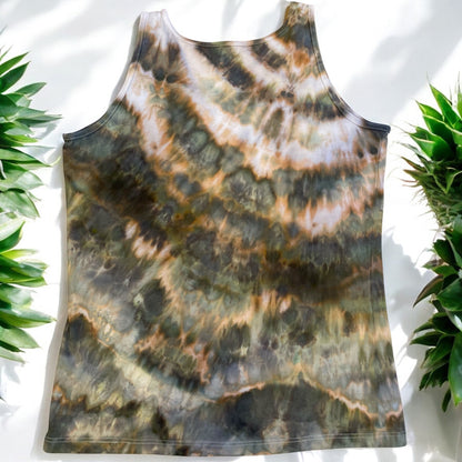 Earthy Feather Design Women's Large Tank Top