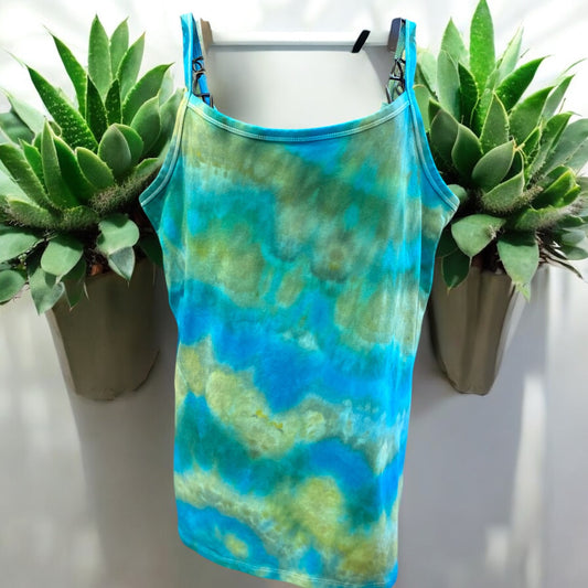 Feather Design Women's Large Tank Top W/ Built In Shelf Bra
