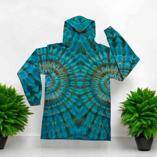 Double Fan Fold Design Unisex Medium Jersey Style Hoodie