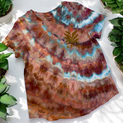 Upcycled Women's Large Feather Design Shirt