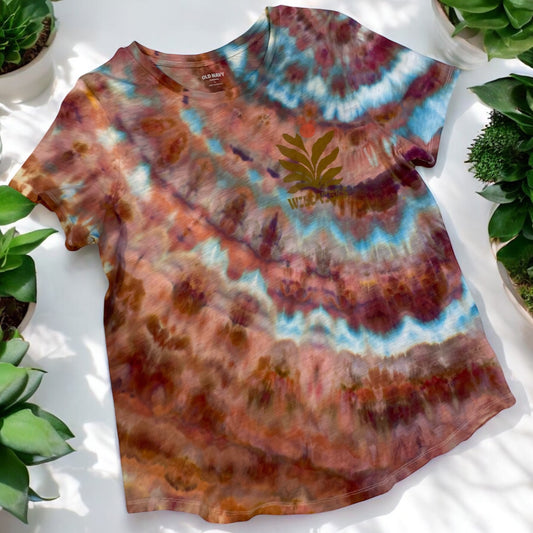 Upcycled Women's Large Feather Design Shirt