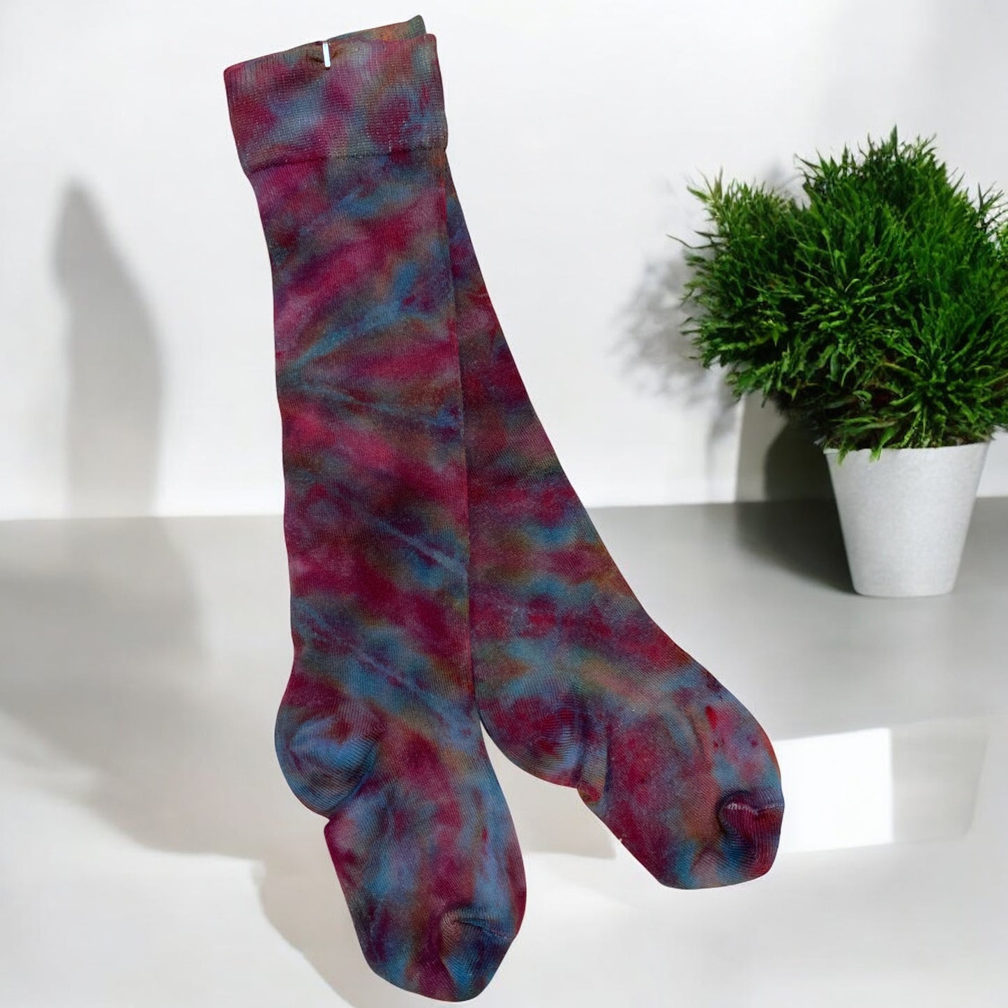 Ice Dyed Bamboo Knee-high Socks