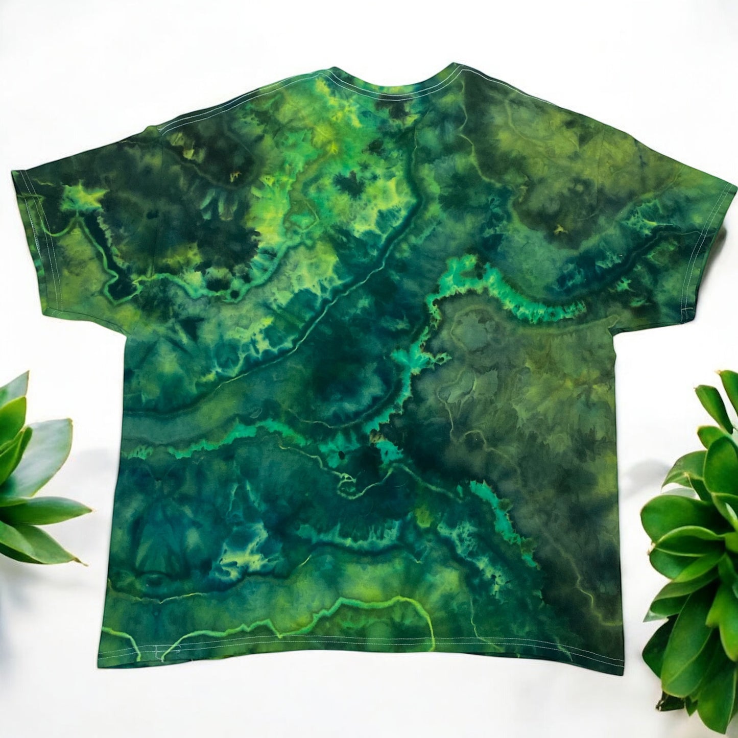 Geode Design Shades of Green Unisex  2 XL T-Shirt