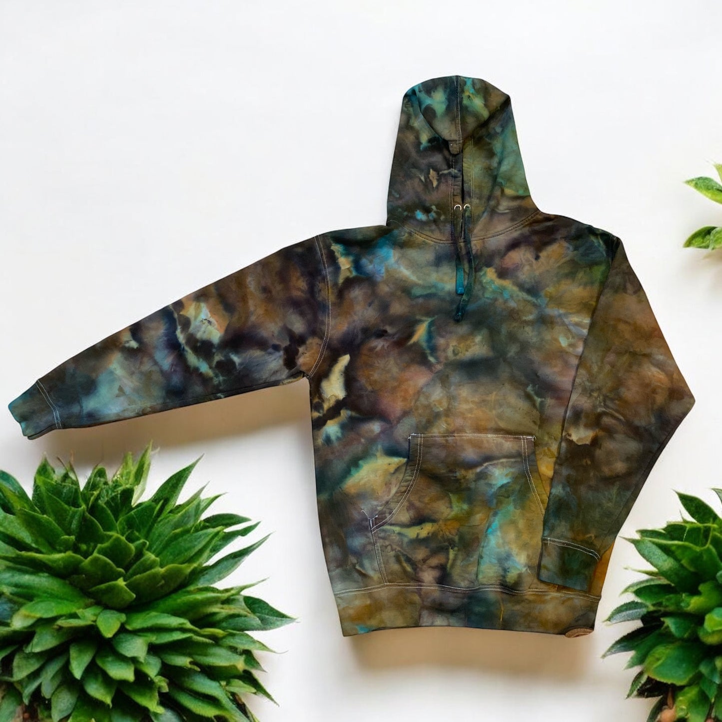 Loose Geode Design Unisex Large Hoodie Sweatshirt