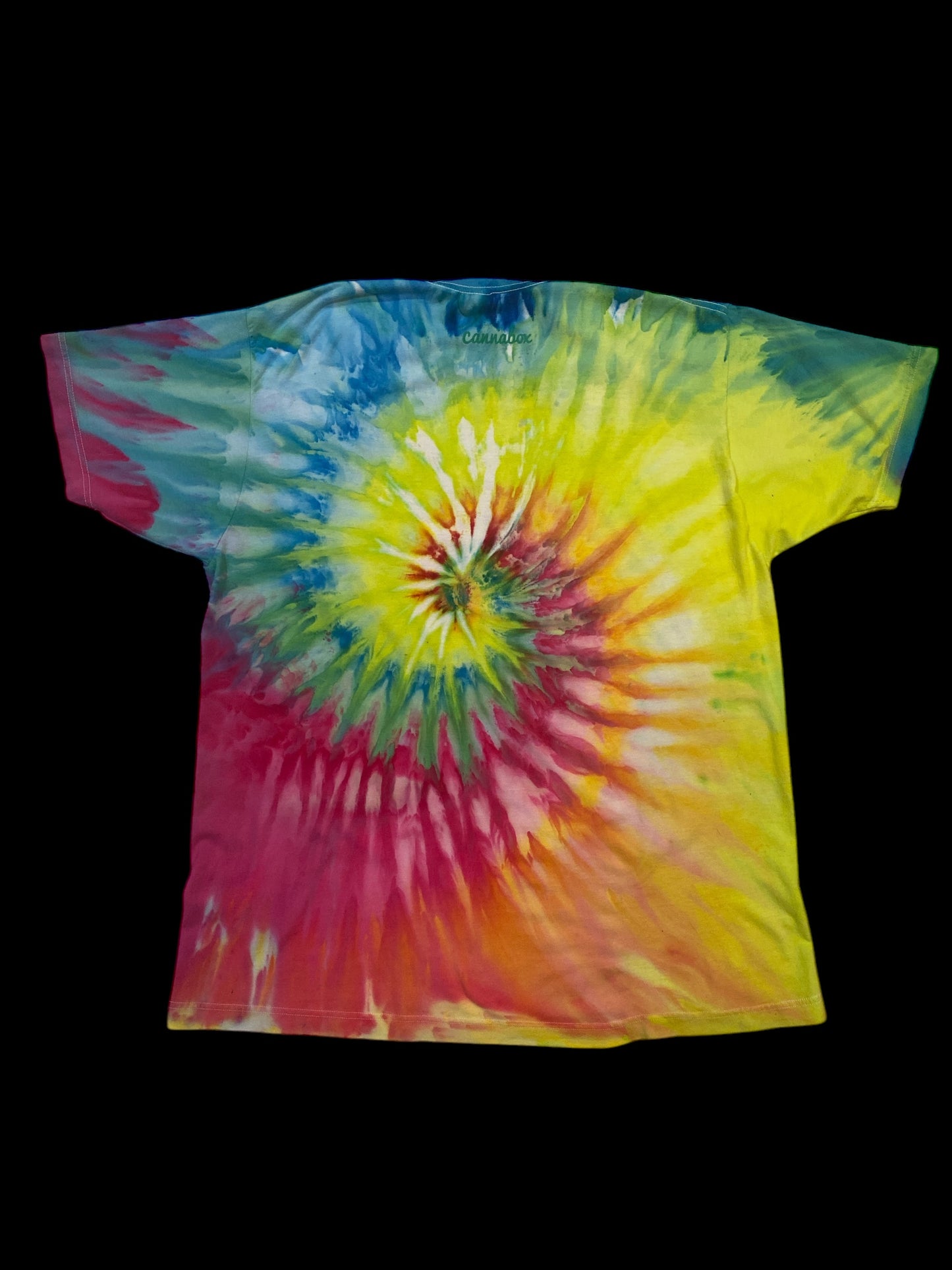 Classic Upcycled Spiral Printed "Have A Nice Trip" Unisex Size XL T-Shirt