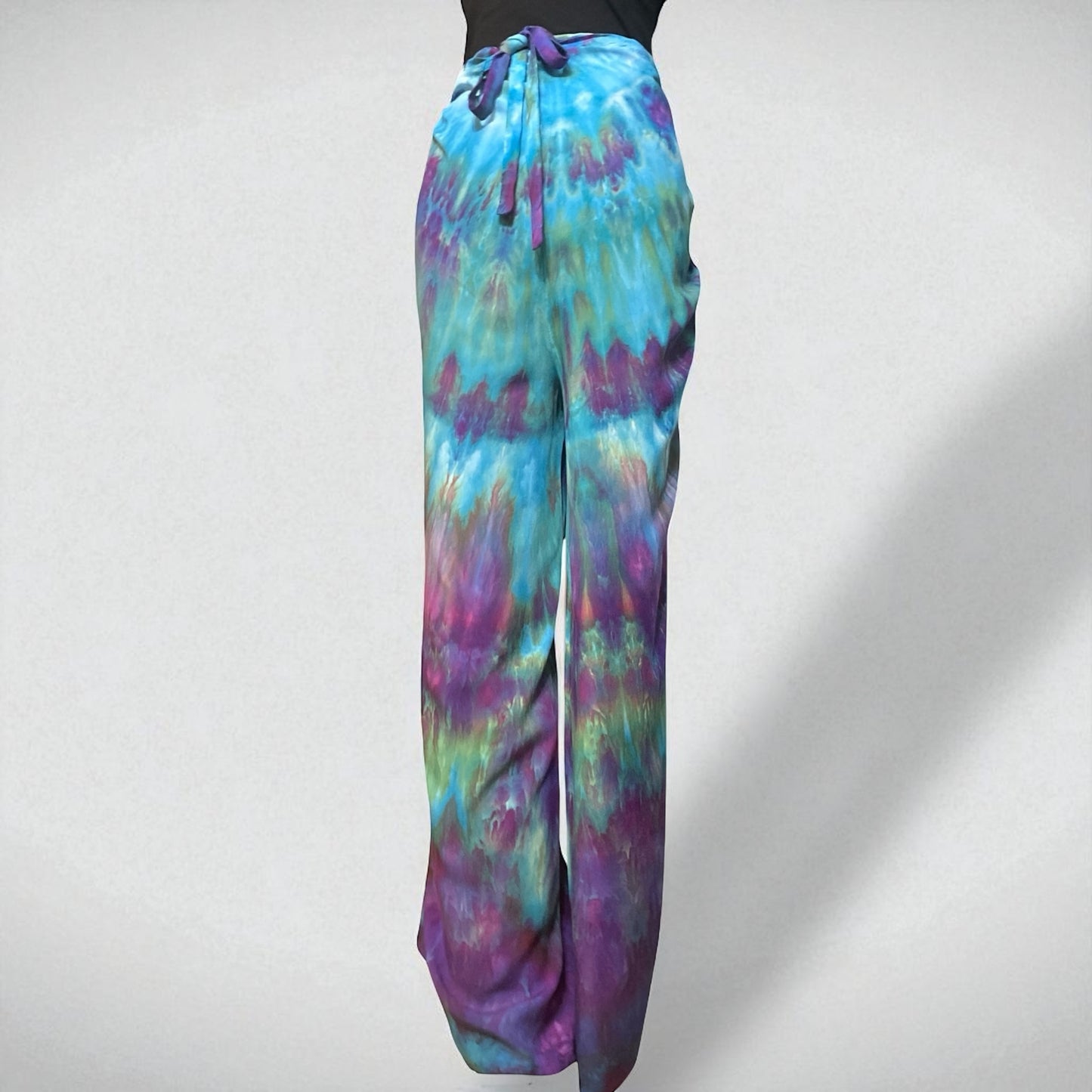 Mindbender Feather Design Plus Size Wrap Around Pants