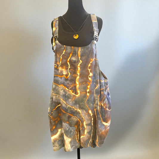 Geode Design Short Over All Bib Romper Size XL